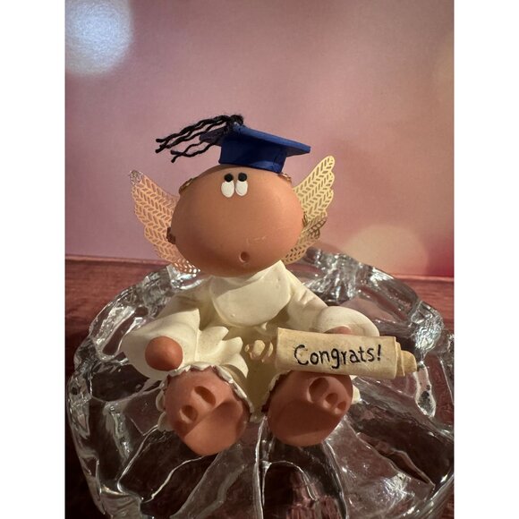Vintage 2001 "Angel Cheeks" Congrats Graduate small figurine - Picture 1 of 8